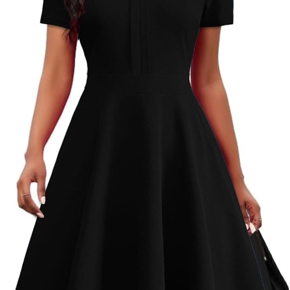 Women's Summer Dress V Neck Fit and Flare Pockets Casual Formal
